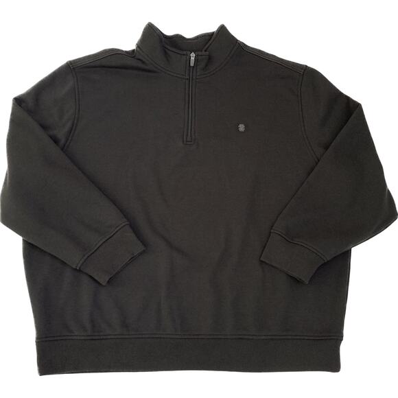 Izod Mens Black Shirt Advantage Performance Stretch Size 2XL Pullover 1/4 Zip - Picture 14 of 15
